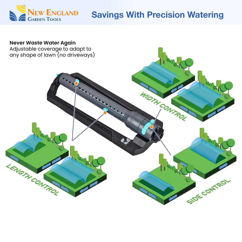 New England Garden Tools hose connection and intake filter for clog protection