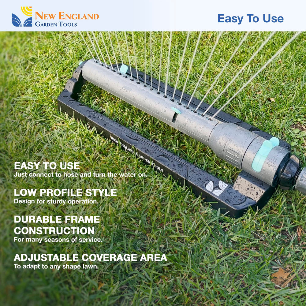 New England Garden Tools low-profile sturdy frame for stable operation