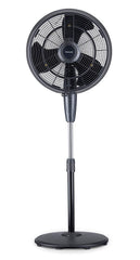 NewAir front view pedestal fan showing airflow and coverage benefit