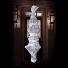 NEWBEA hanging cocoon front view showing full 72-inch eerie silhouette and curb appeal