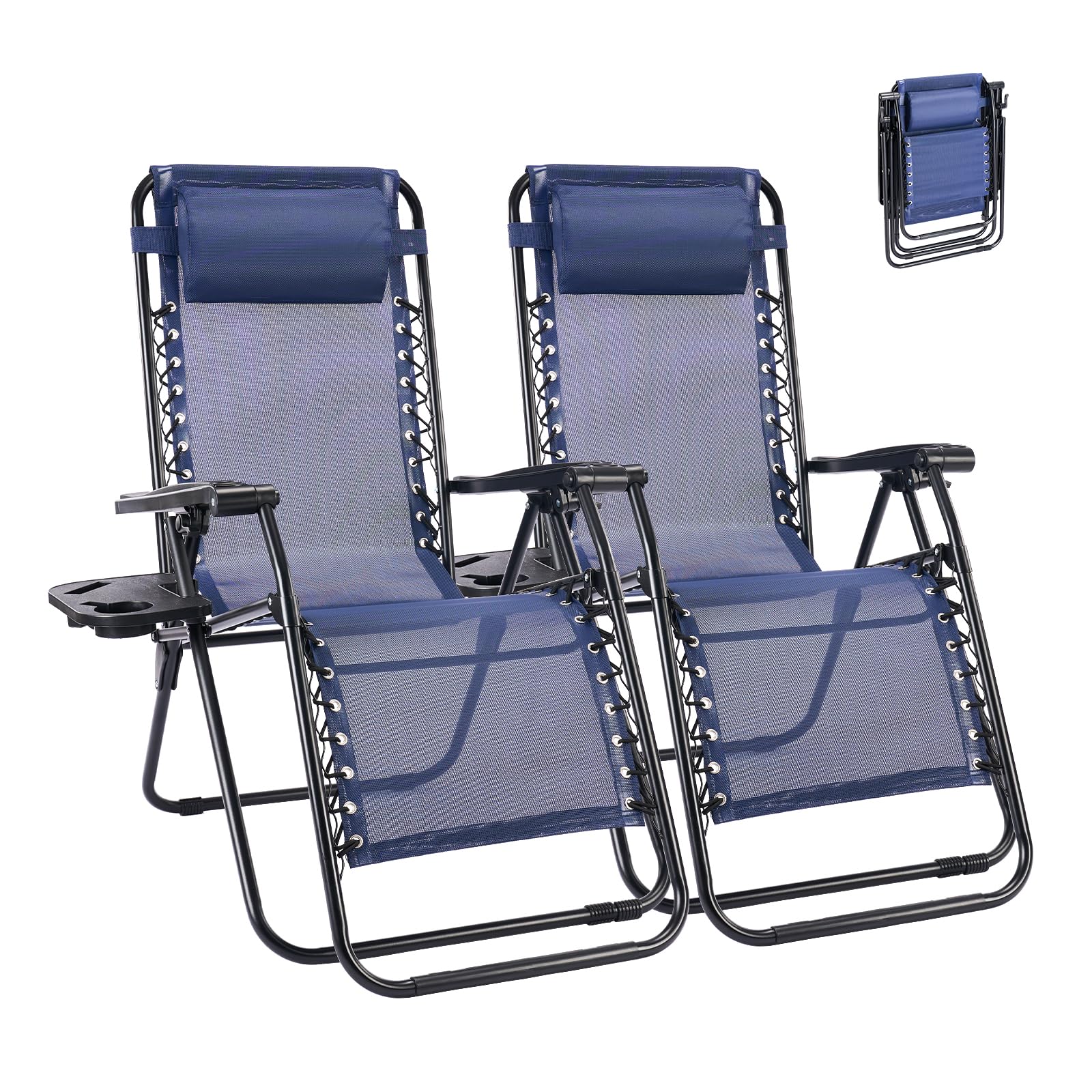 NEWBULIG front view showing modern blue chair and sturdy support