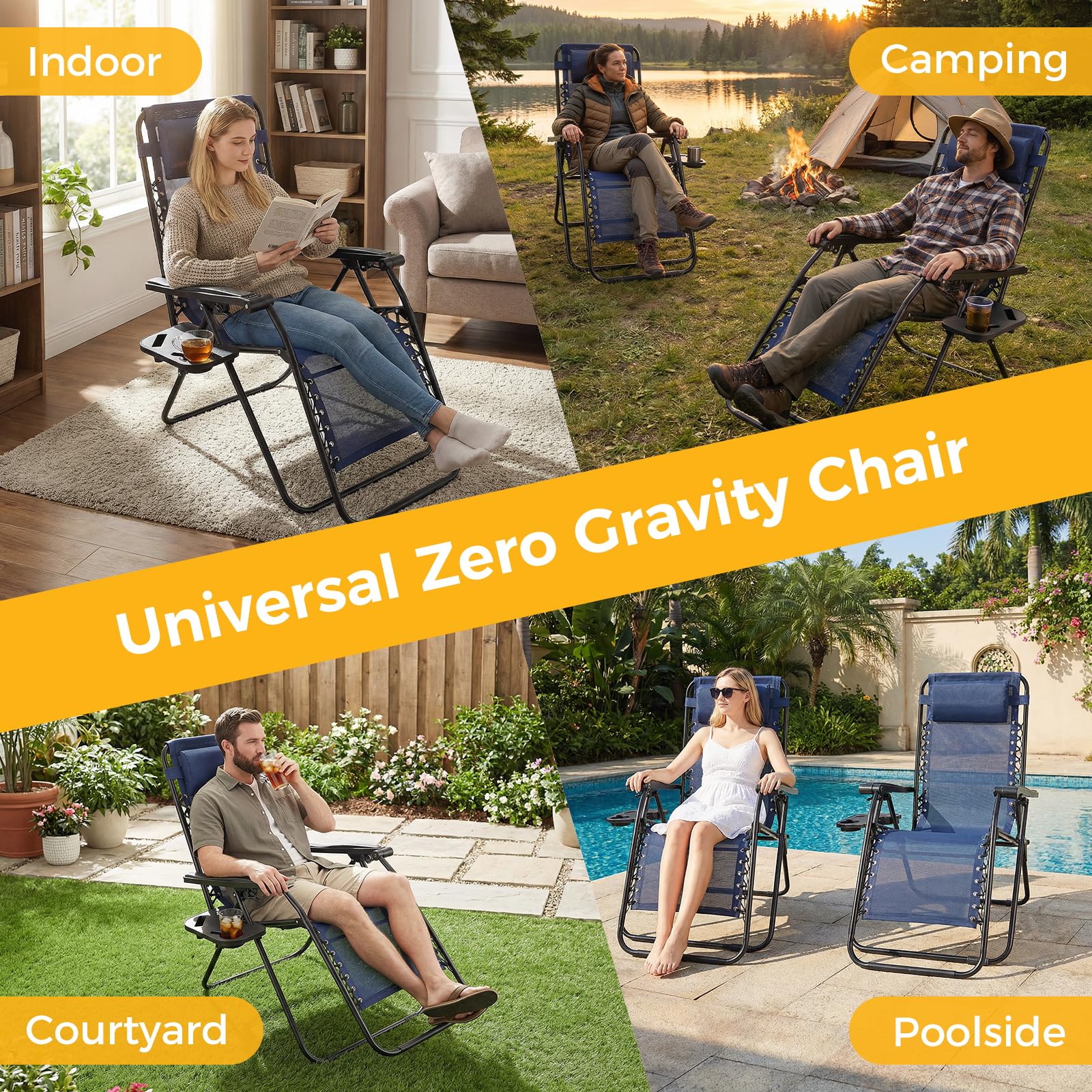 NEWBULIG chair beside person showing size and ergonomic scale