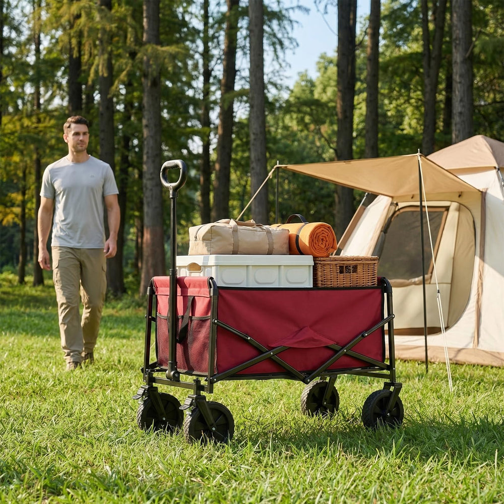 NEWBULIG loaded wagon interior with groceries to show 102L capacity advantage