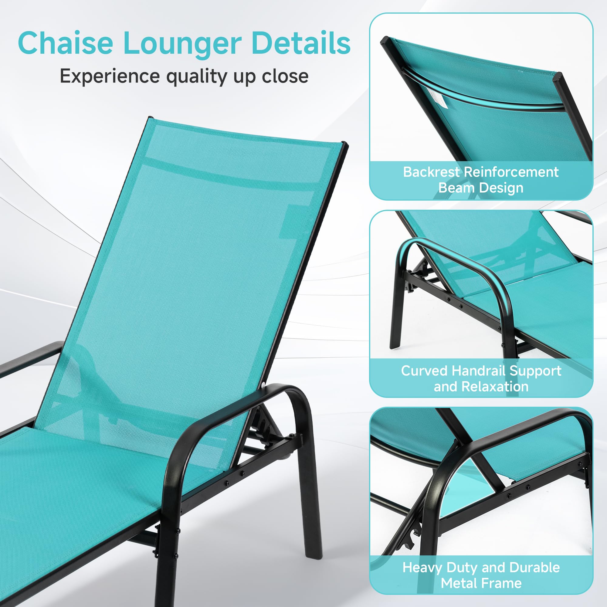 NEWBULIG chair demonstrated in a reclined position for versatile lounging