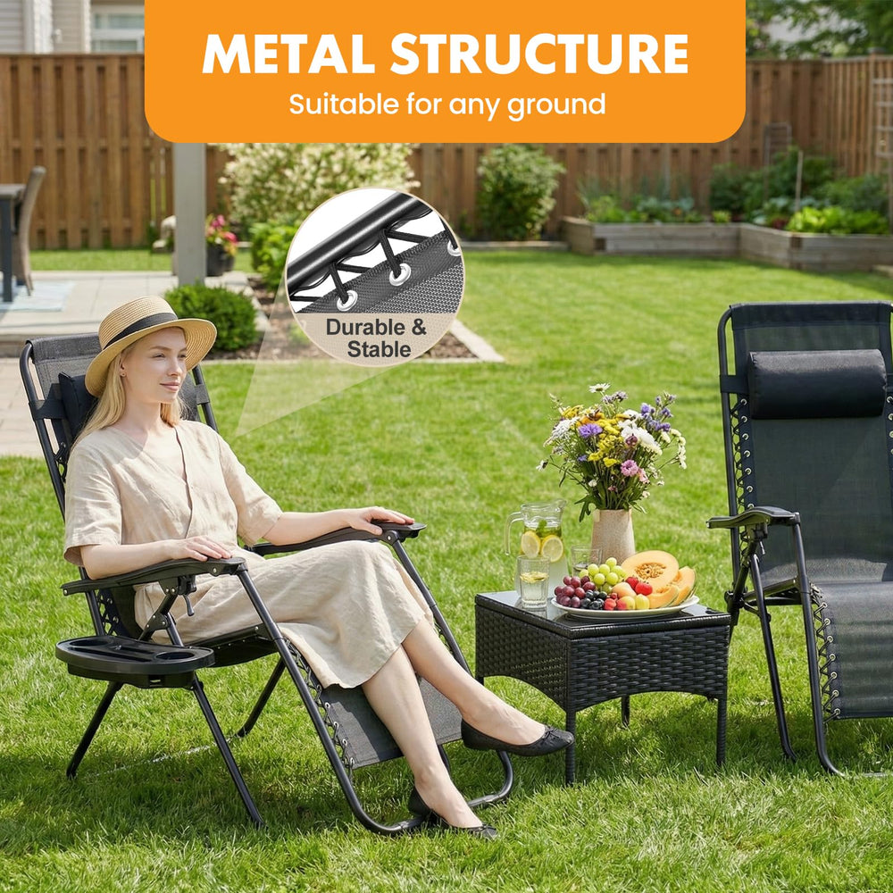 NEWBULIG side profile in reclined position, showing secure lock and relaxation