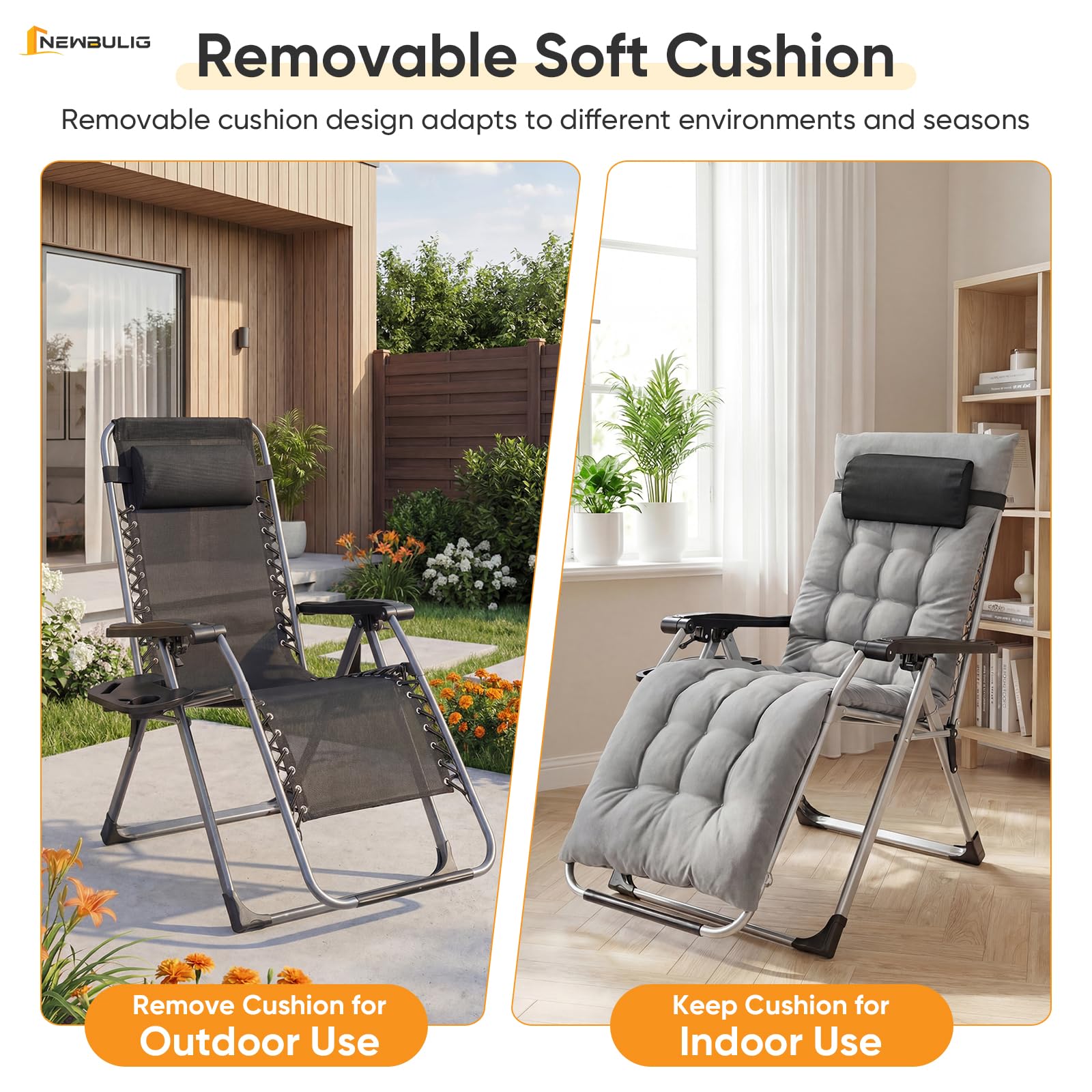 NEWBULIG adjustable headrest closeup for customized neck support