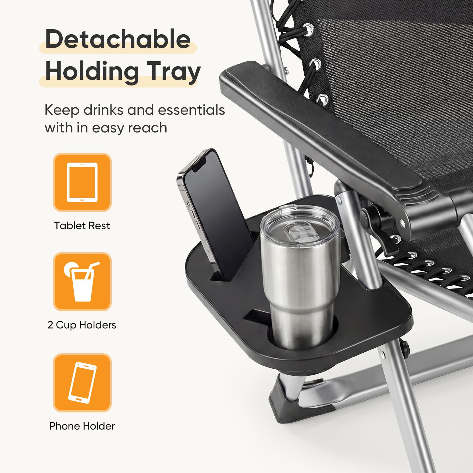 NEWBULIG removable cushion detail showing breathable comfort layers