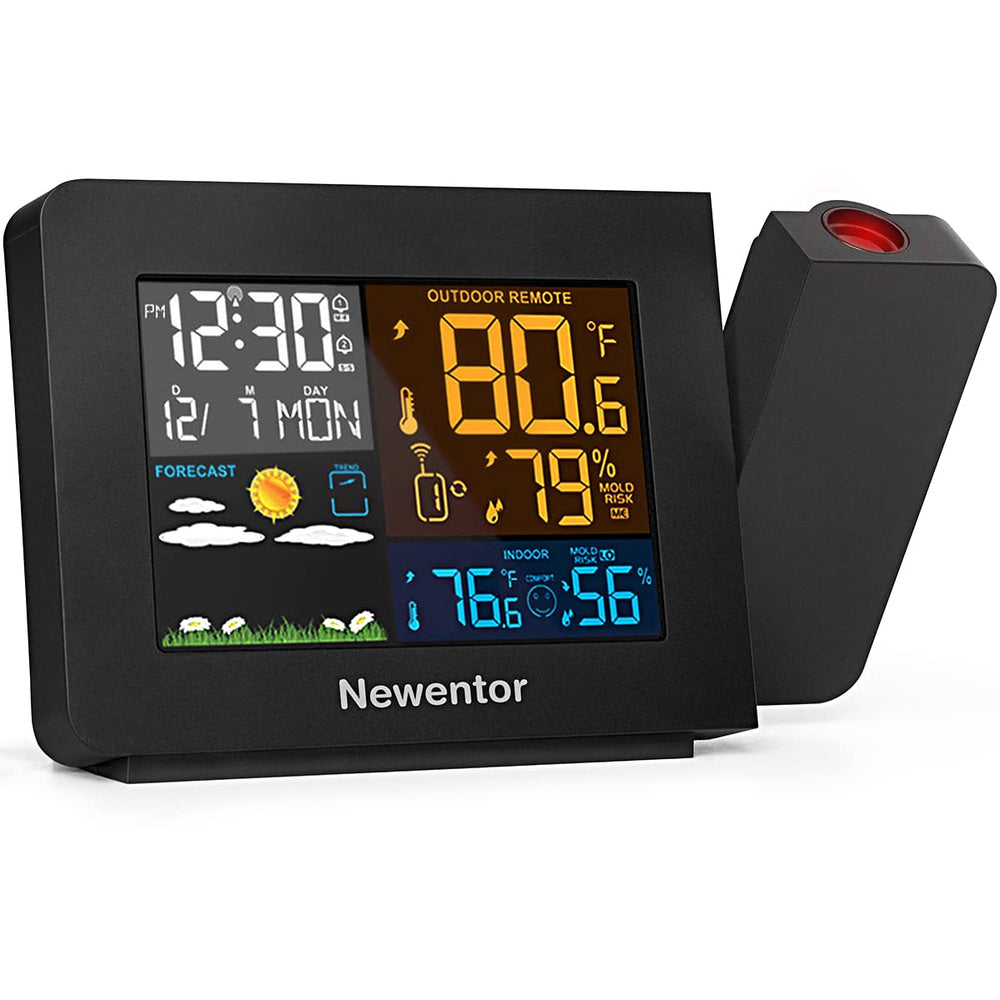Newentor front panel display showing time and temperature, easy bedside readability