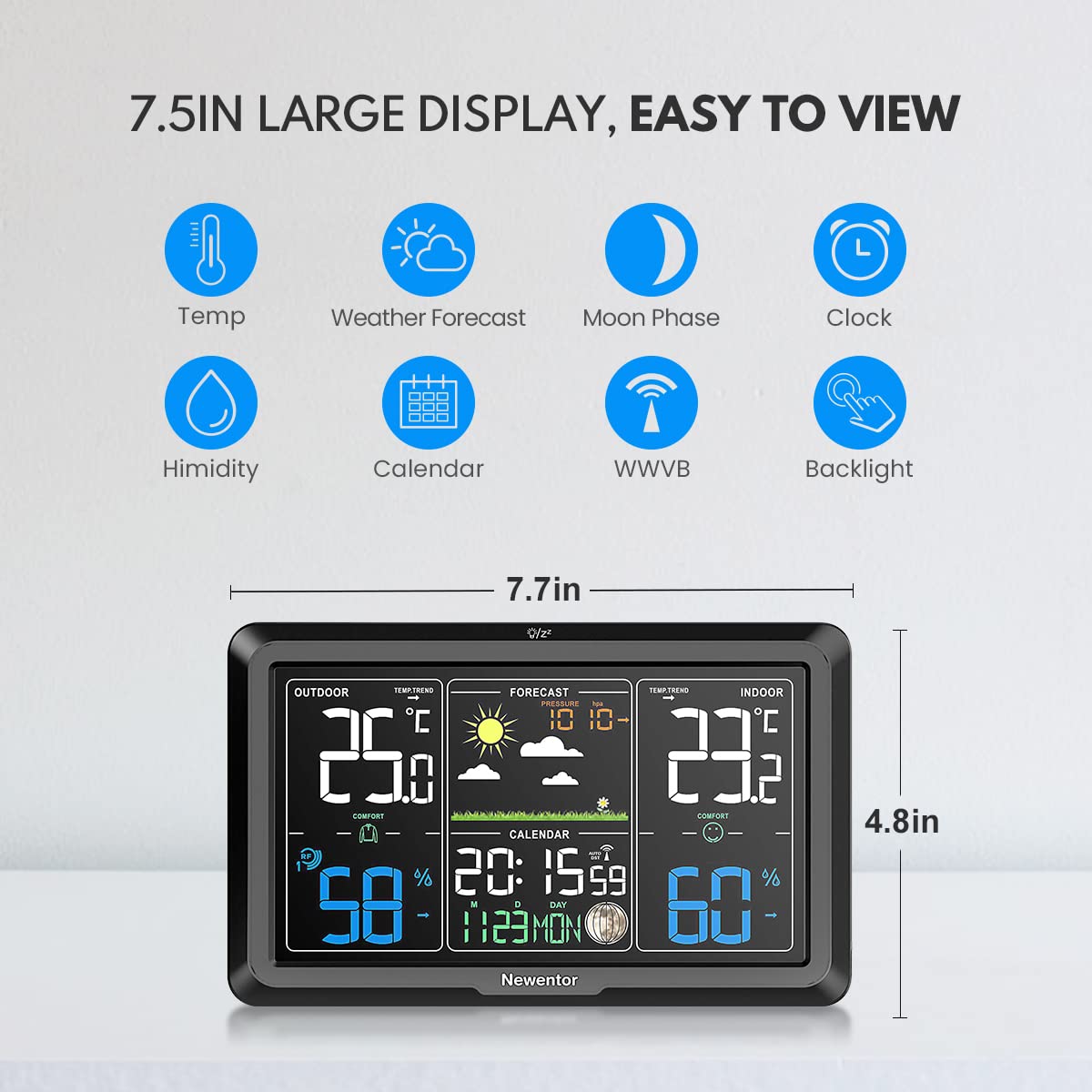 Newentor station wall-mounted and tabletop, versatile placement and easy install
