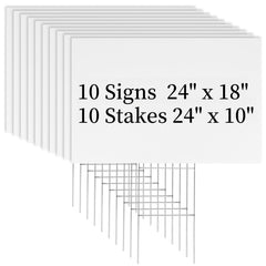 Newflager front view stacked signs showing blank panels for quick customization
