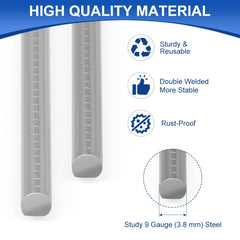 Newflager metal H-stake detail illustrating sturdy installation support