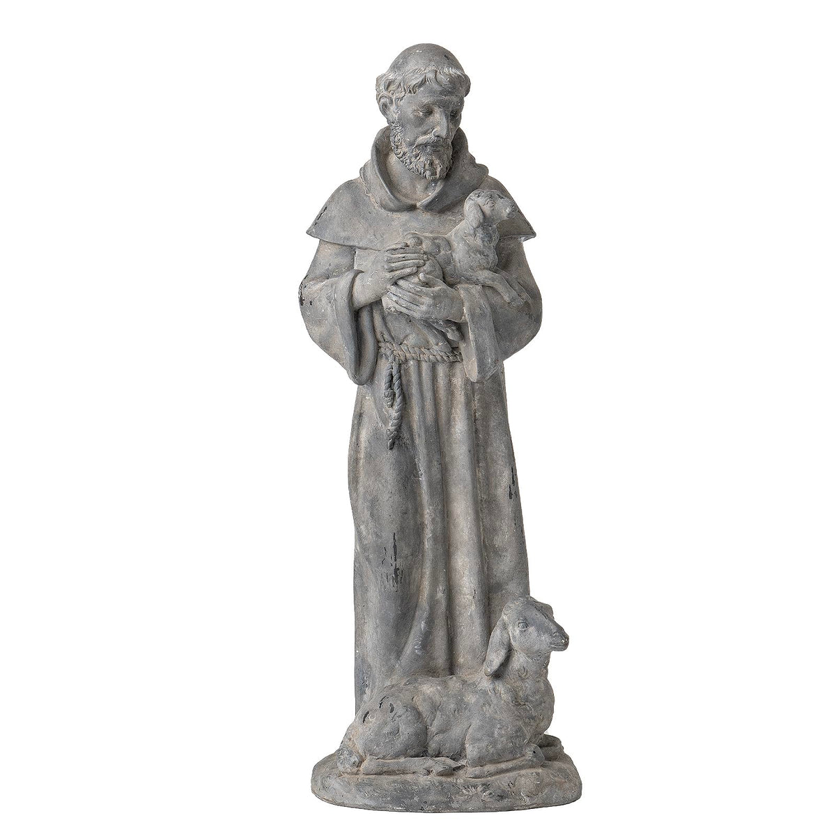 Newman House Studio front view showing full statue and serene presence