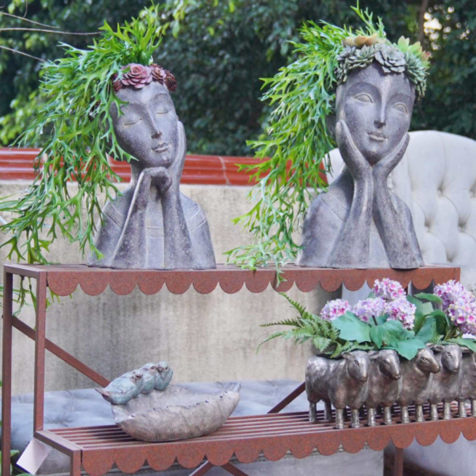 Newman House Studio outdoor patio display showing decorative versatility