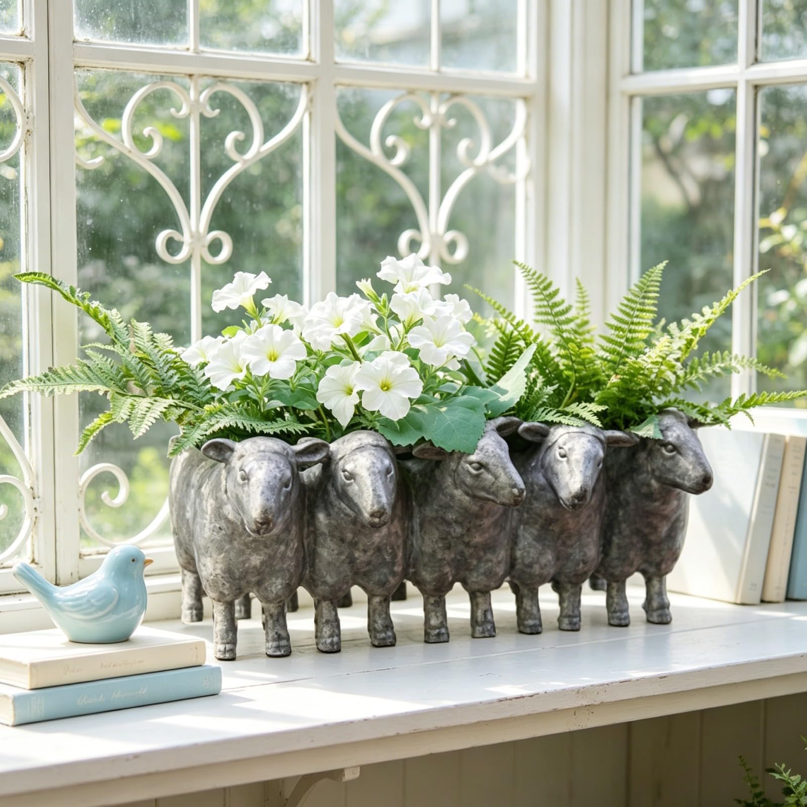 Newman House Studio sheep planter on a styled table showing decorative accent benefit