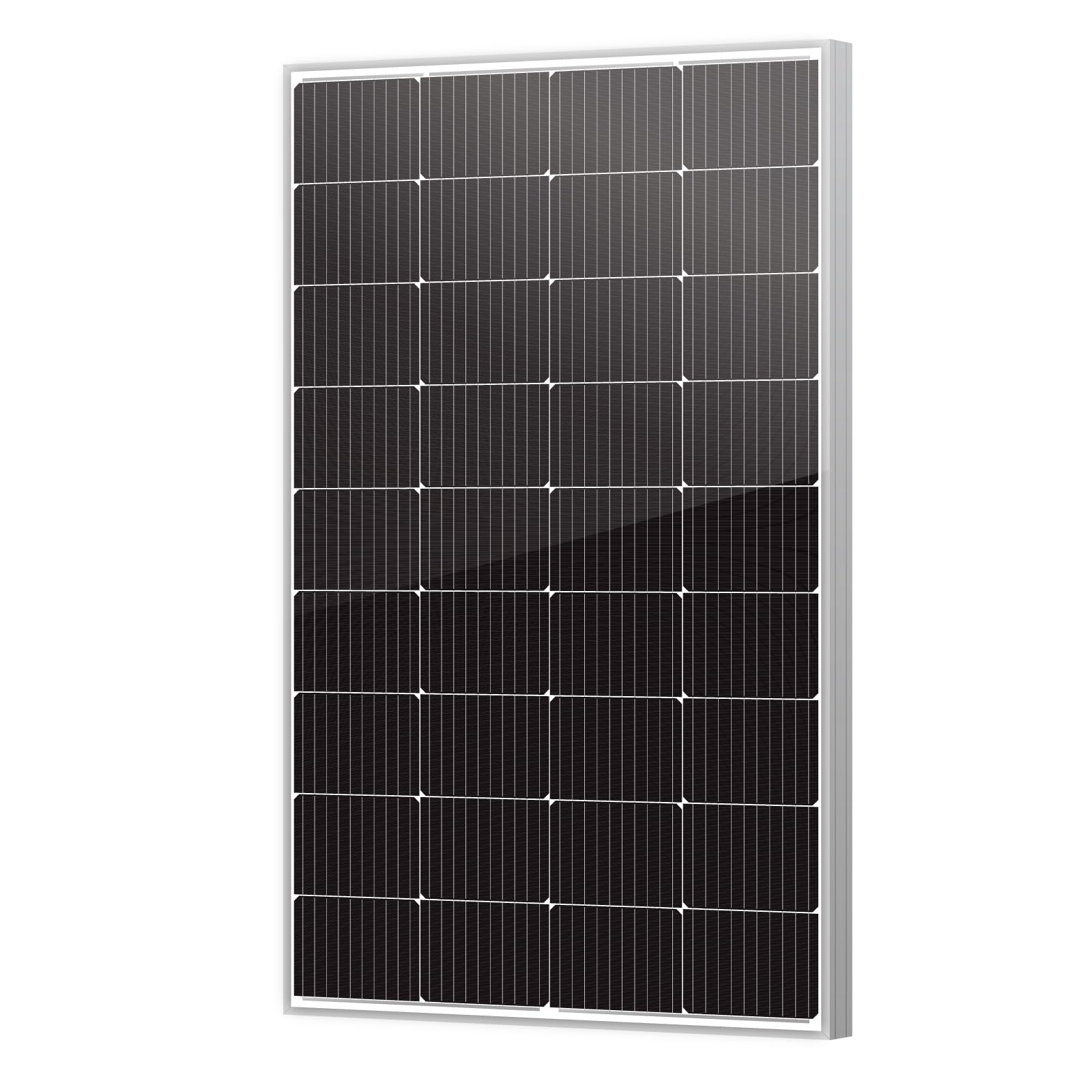 Newpowa front view of 200W solar panel showing full module and efficient layout