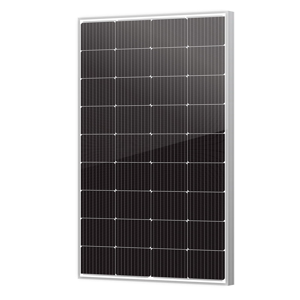 Newpowa front view of 200W solar panel showing full module and efficient layout