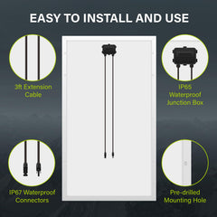 Newpowa junction box with preinstalled diodes and cable for faster installation