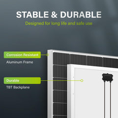 Newpowa panel mounted on RV roof demonstrating secure fit and power generation