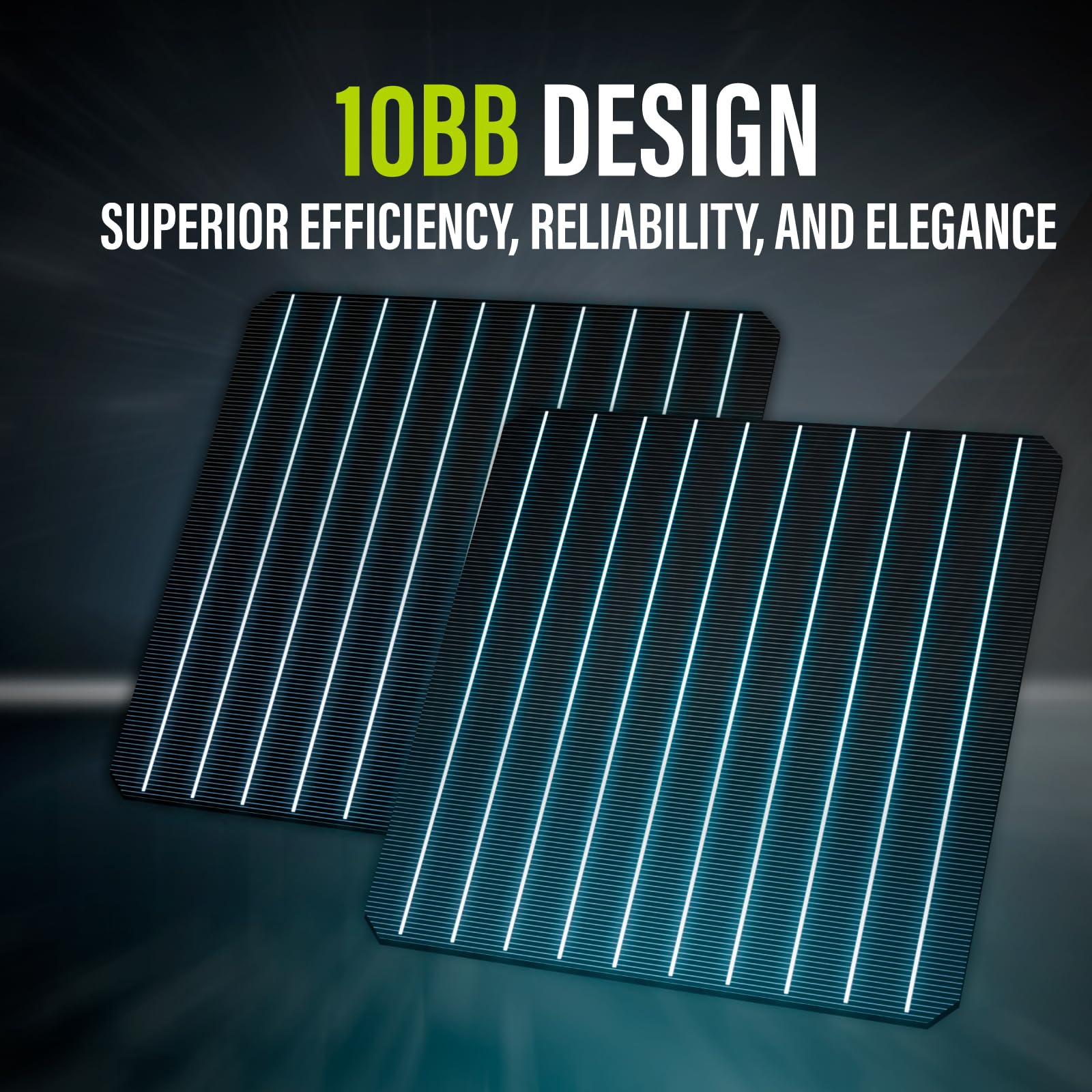 Newpowa panel rear side showing reflective capture design, increased yield