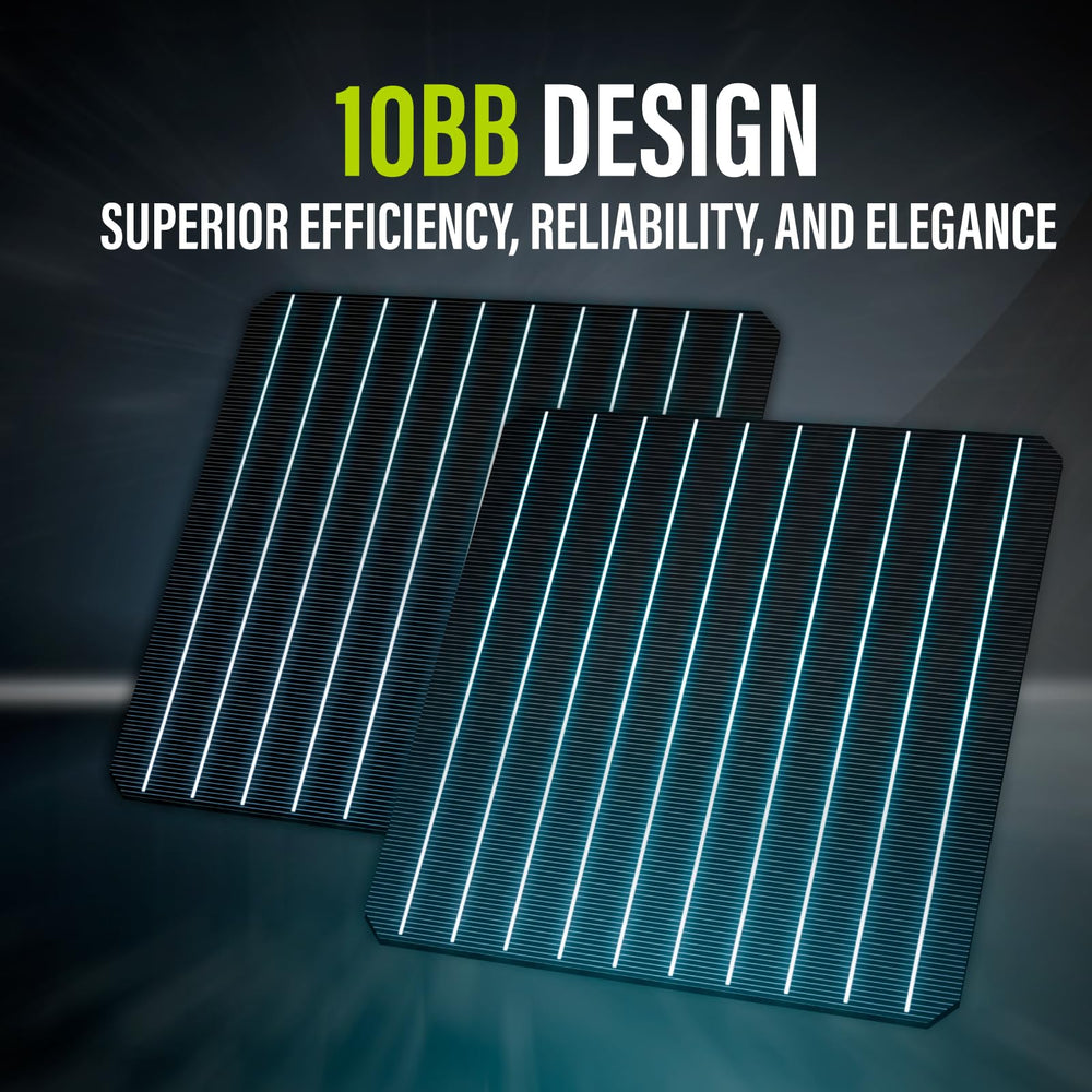 Newpowa panel rear side showing reflective capture design, increased yield