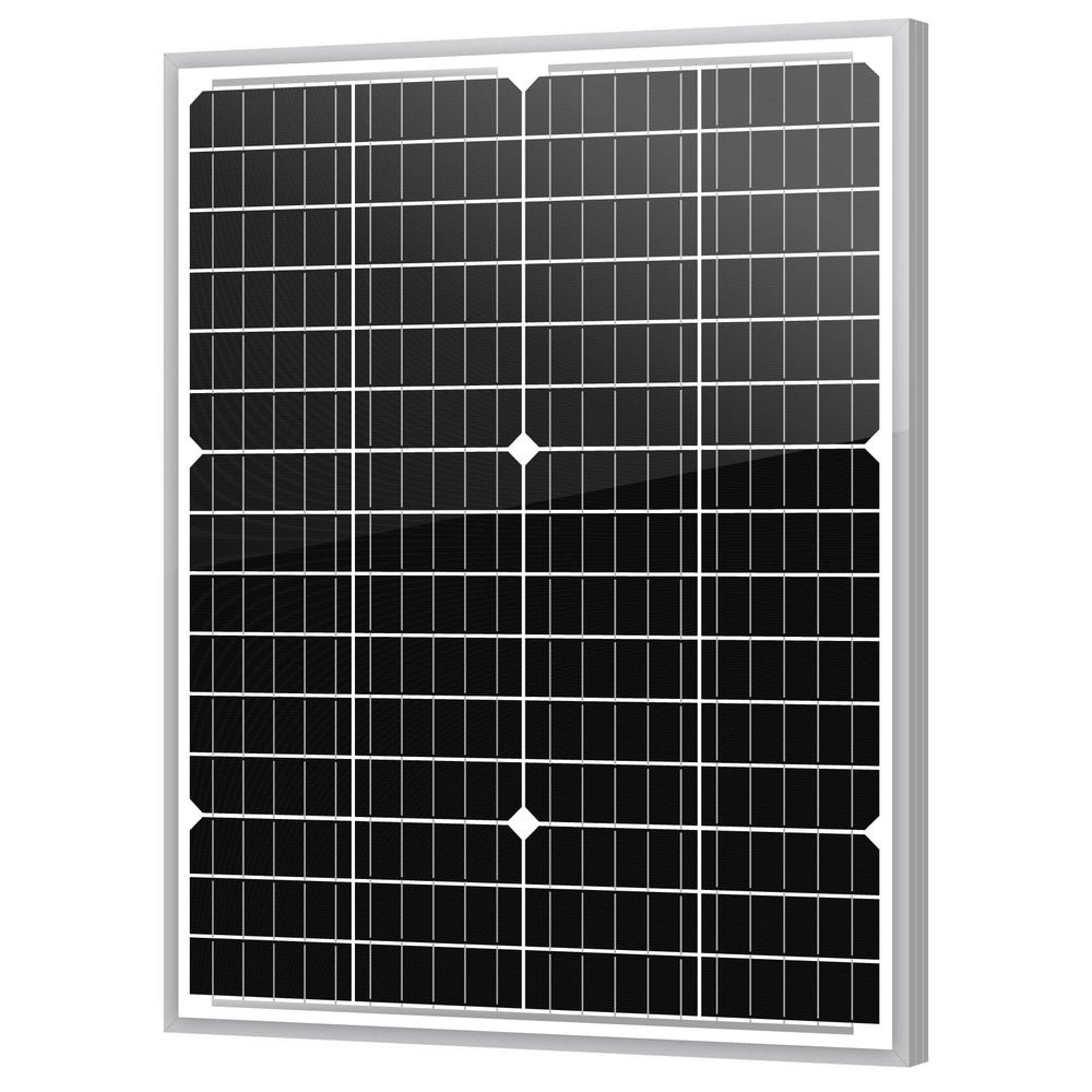 Newpowa front view of solar panel showing compact, weatherproof design and easy installation benefit