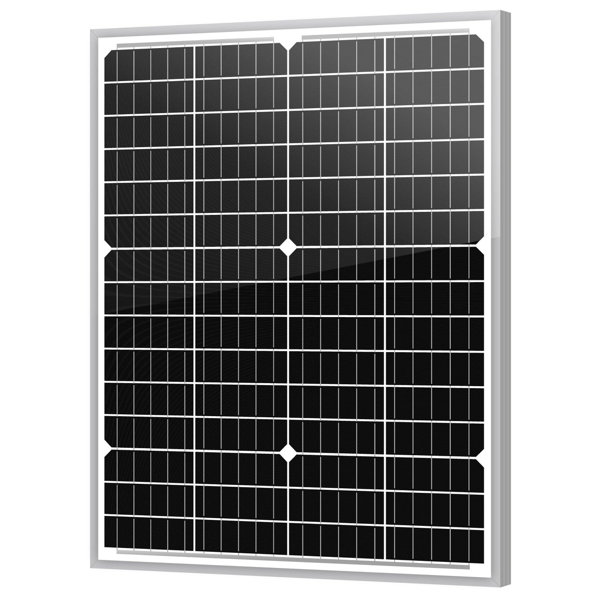 Newpowa front view of solar panel showing compact, weatherproof design and easy installation benefit