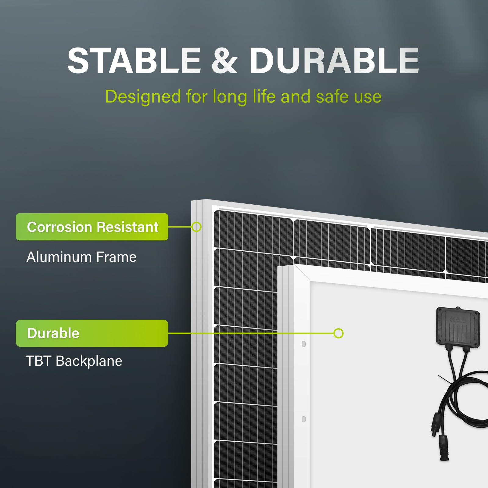 Newpowa panel mounted on RV roof demonstrating compact power generation