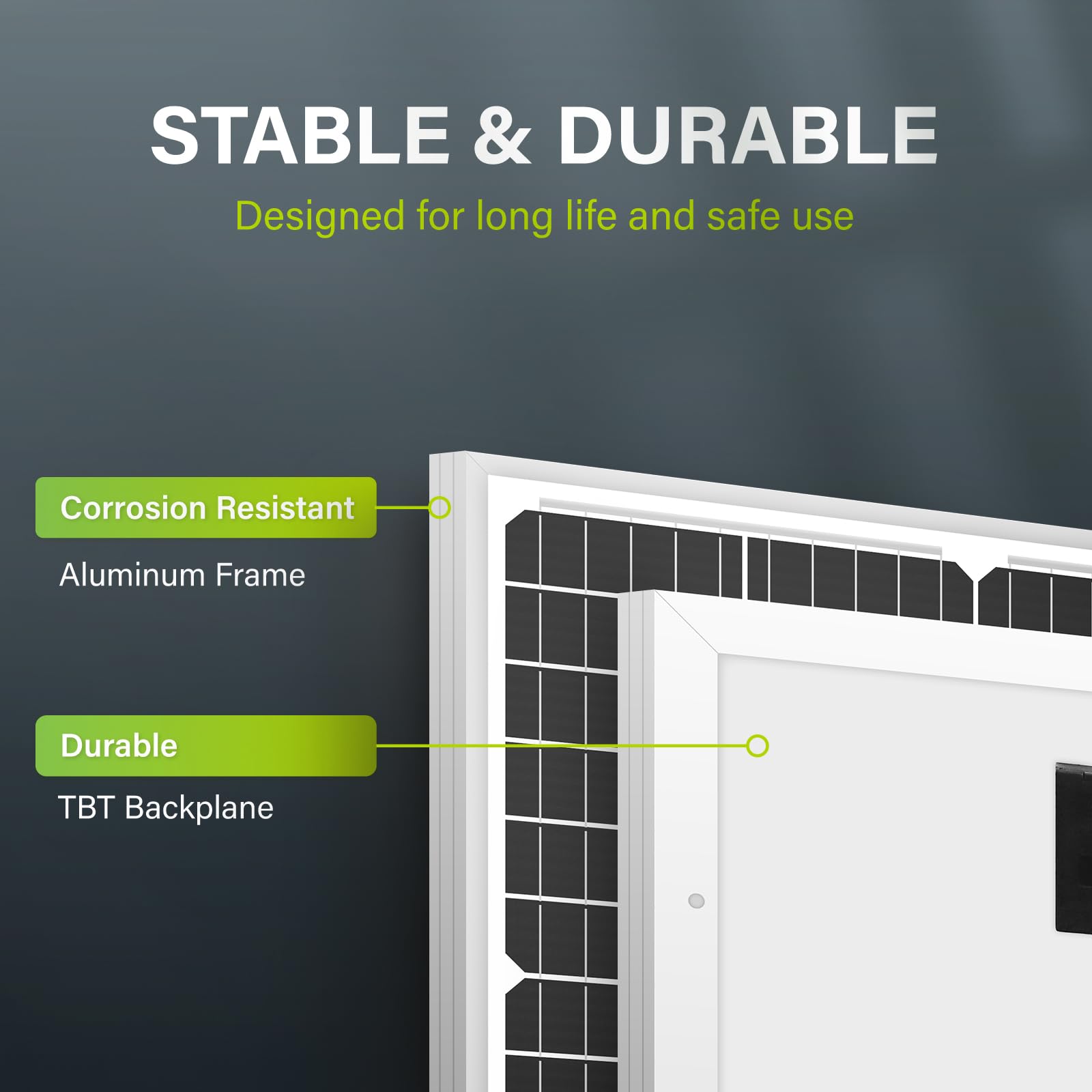 Newpowa panel wiring and bare-end leads detail enabling quick connections and straightforward setup