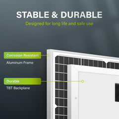 Newpowa panel wiring and bare-end leads detail enabling quick connections and straightforward setup