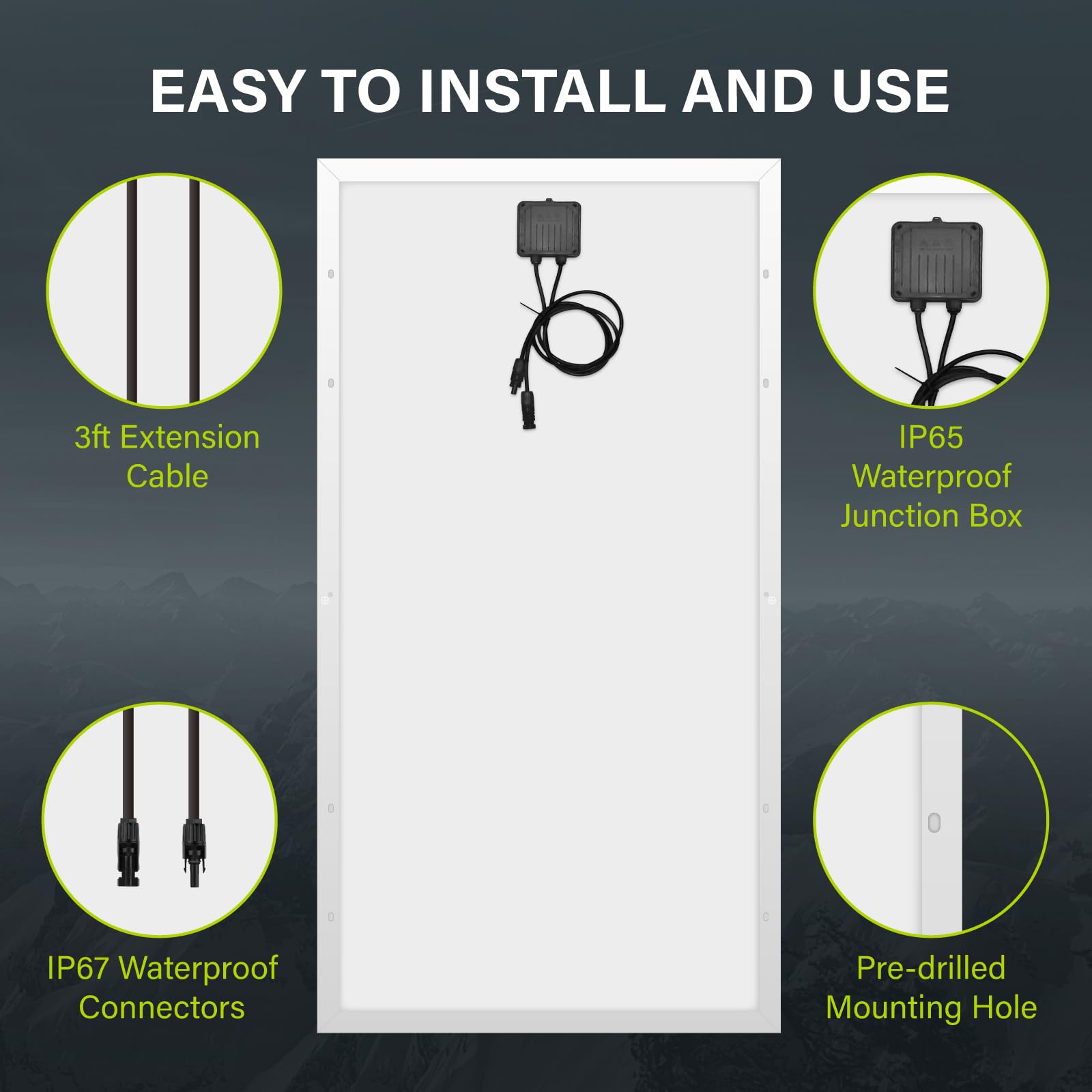 Newpowa panel beside ruler showing compact footprint for tight spaces