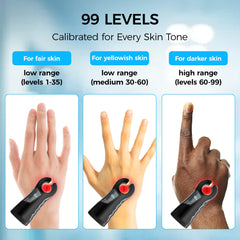 newsmthnet digital display screen showing brightness level and precise control for optimal contrast