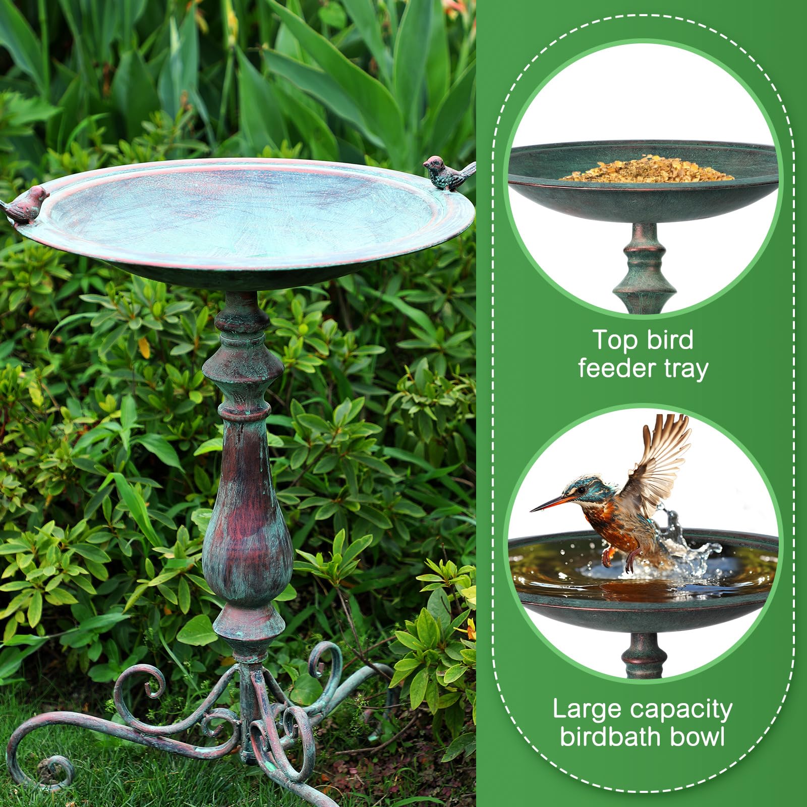 Newtay birdbath placed in garden setting attracting wildlife and enhancing landscape