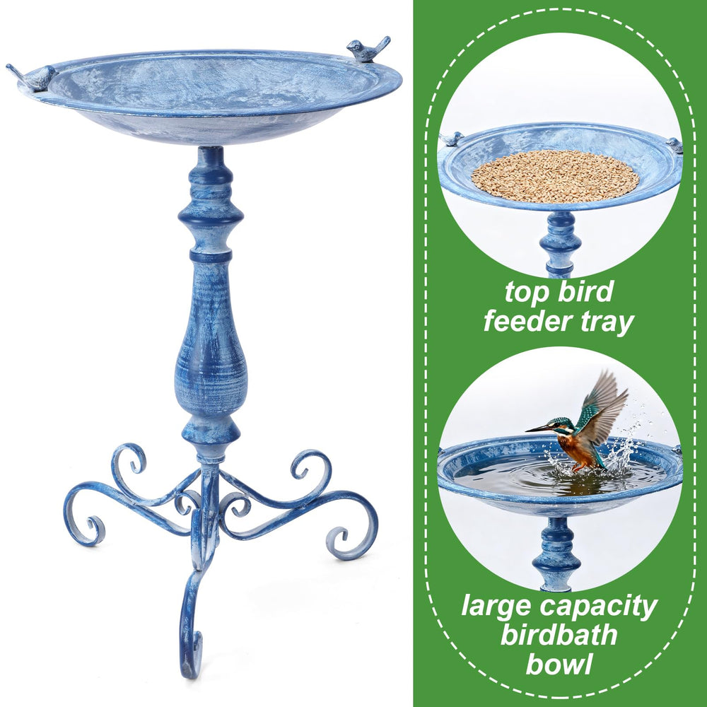 Newtay birdbath powder coat texture detail showing weatherproof finish for long lasting use