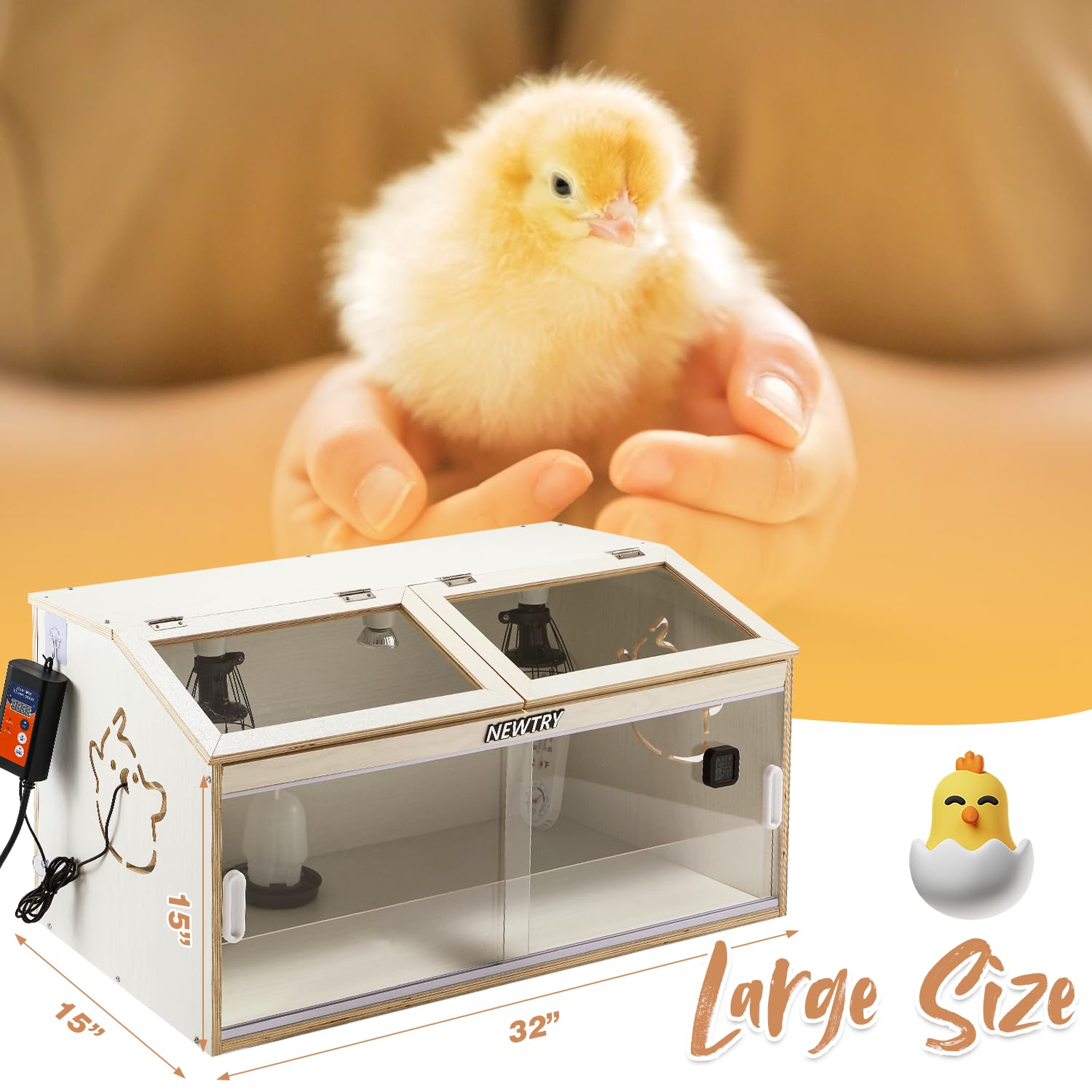 NEWTRY sliding tray open to show easy-clean base and quick waste removal benefit