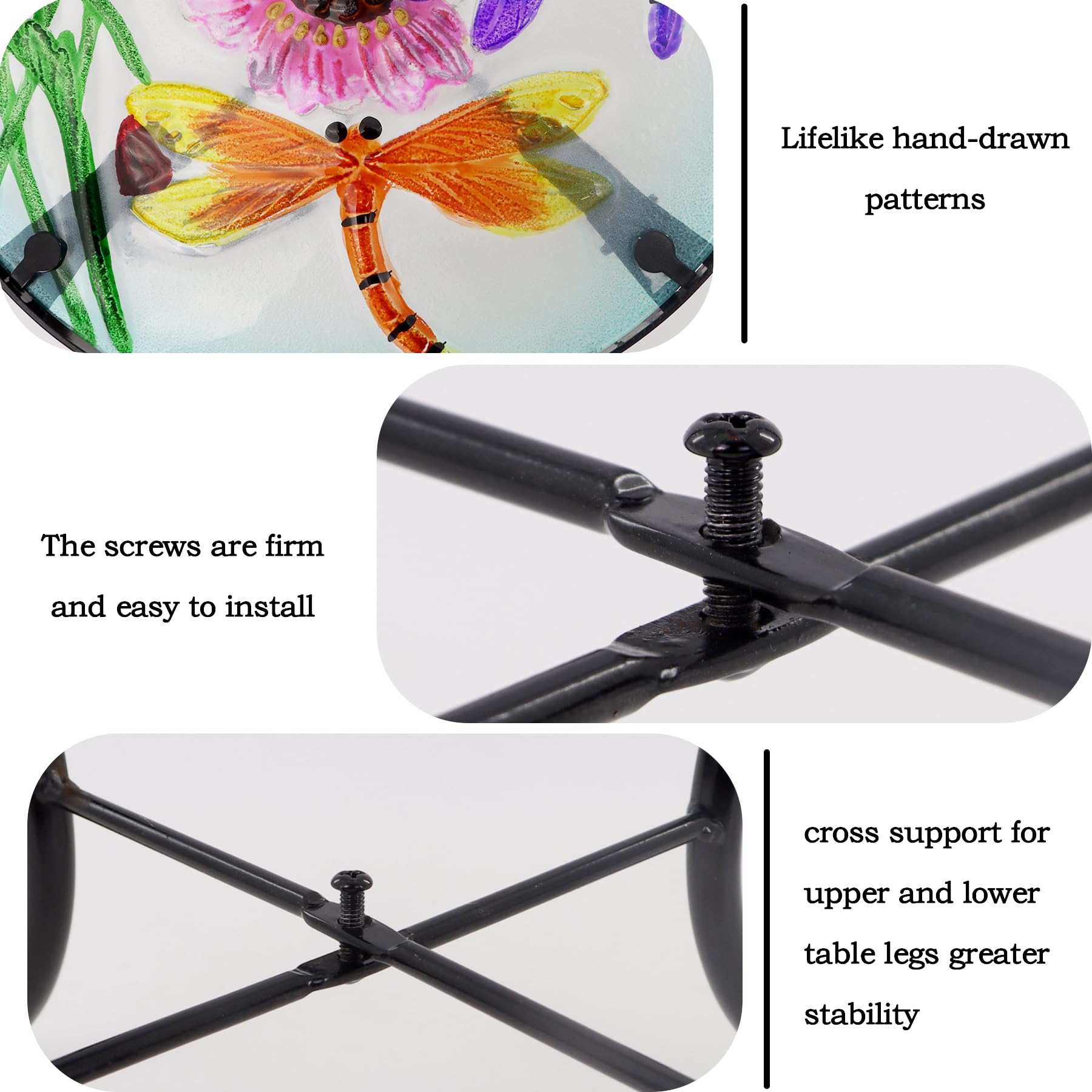 NewVees underside of glass showing protected painted design and easy cleaning