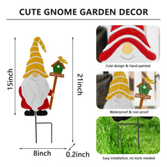 NewVees close-up detail of painted metal gnome showing durable finish and charm