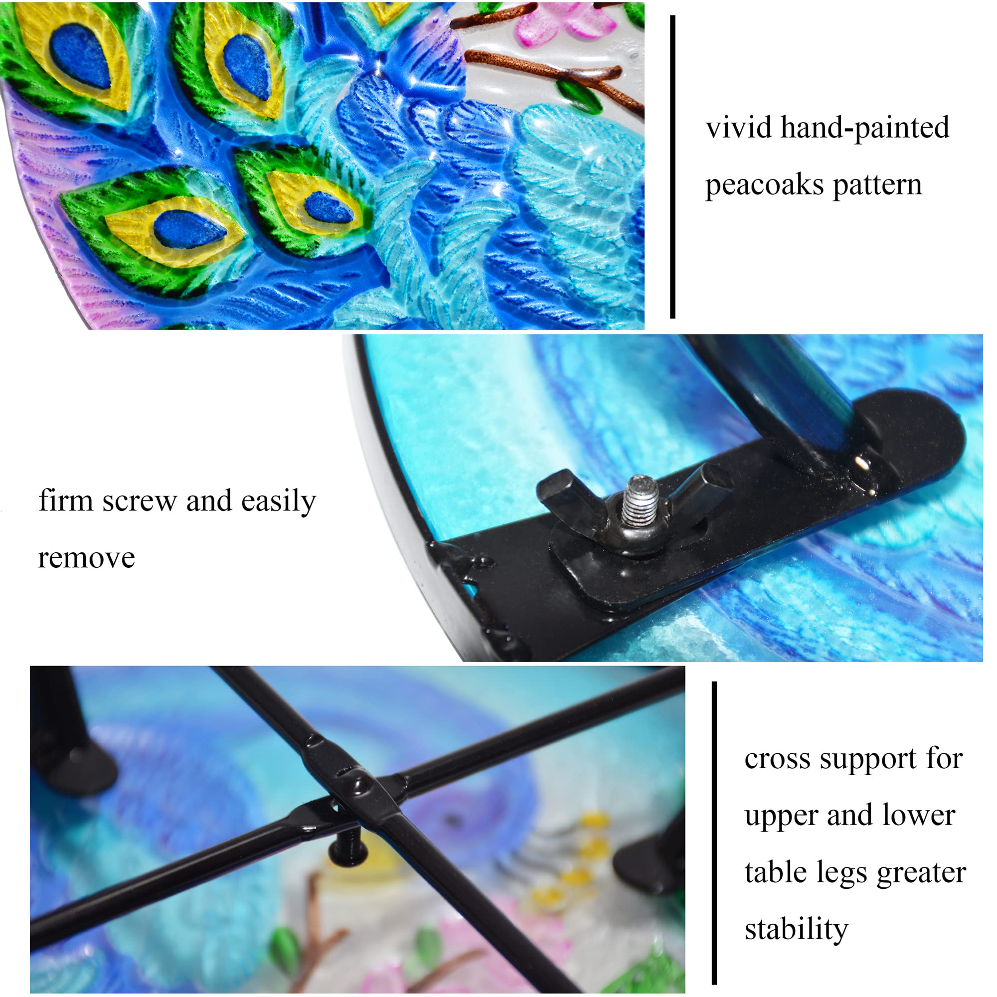 NewVees peacock steel frame detail showing crossbeam and curved legs benefit: sturdy outdoor support
