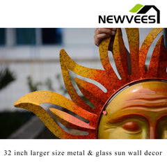 NewVees close-up of glass sun face highlighting reflective color and eye-catching detail