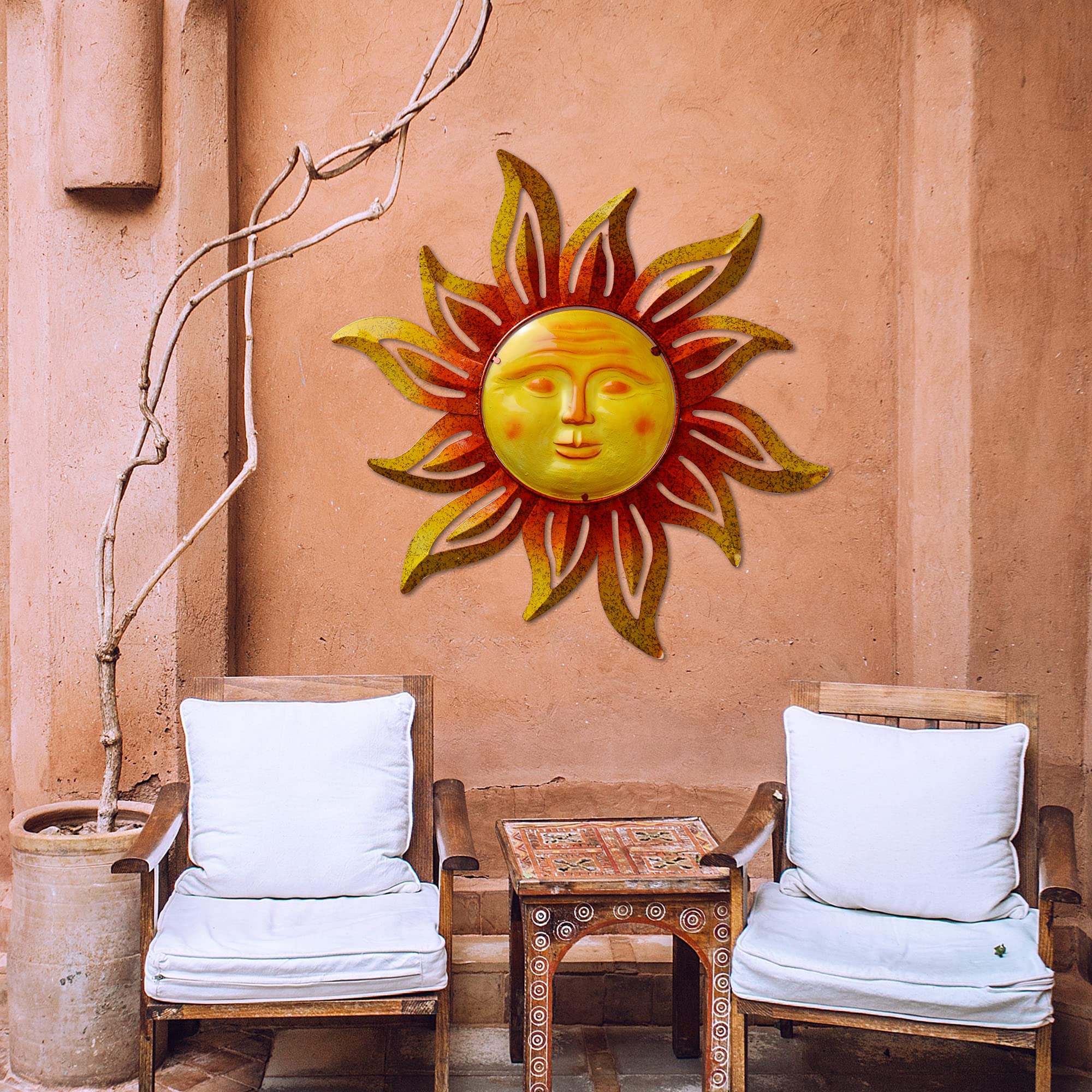 NewVees sun beside a chair showing scale and proportion for planning placement