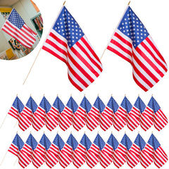 Newwiee front view of 2x3 ft classroom flag showing clear stars and stripes for vibrant classroom display