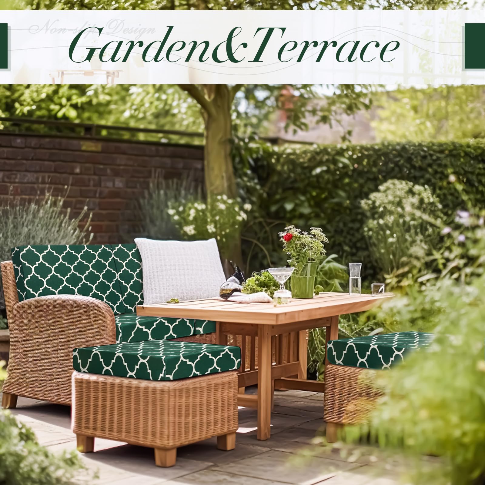 Newwiee close-up of Moroccan trellis texture and fabric quality for stylish protection