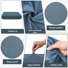 Newwiee covers fitted on patio sofa showing refreshed seating and pet-friendly protection