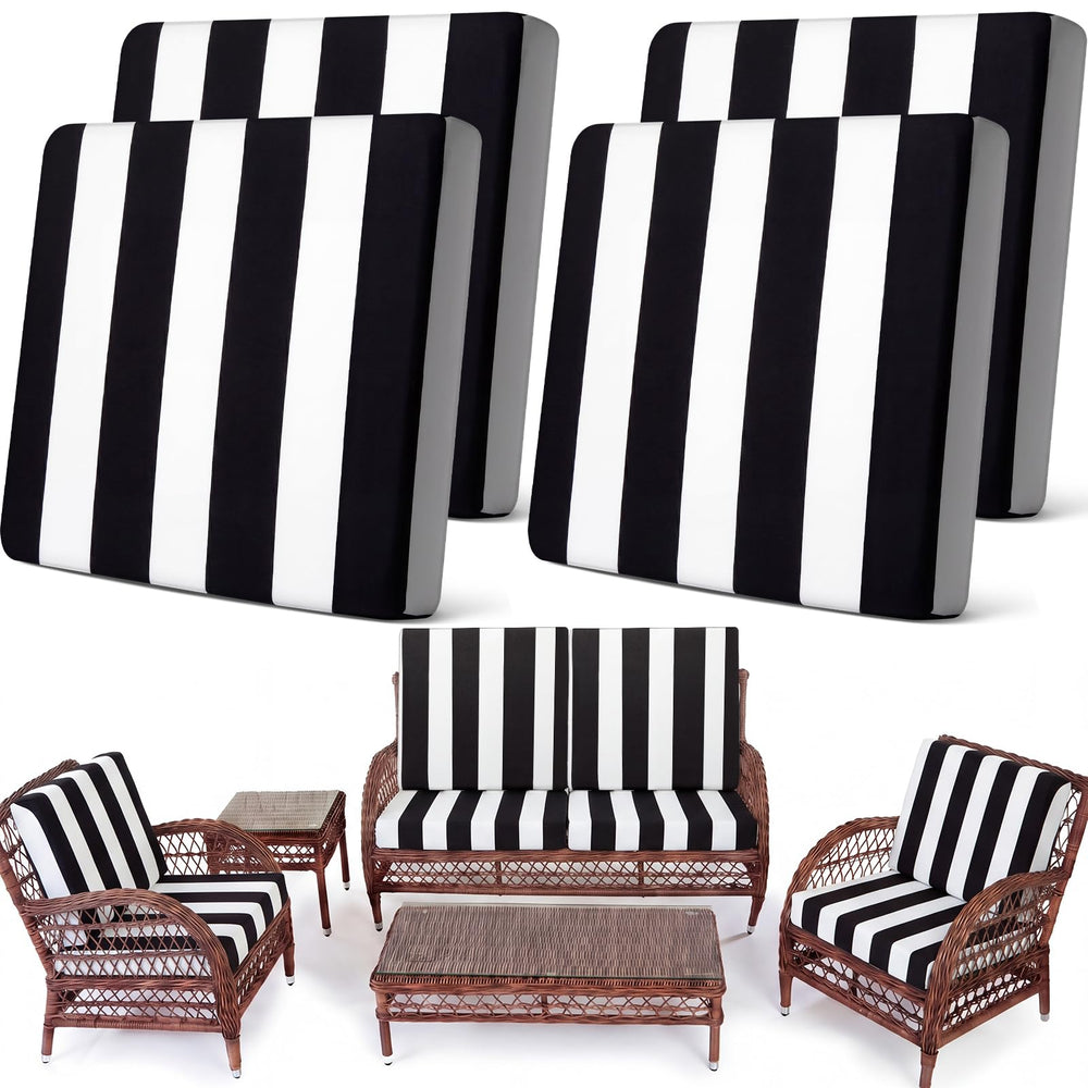Newwiee front view of four black white covers showing coordinated set and quick update