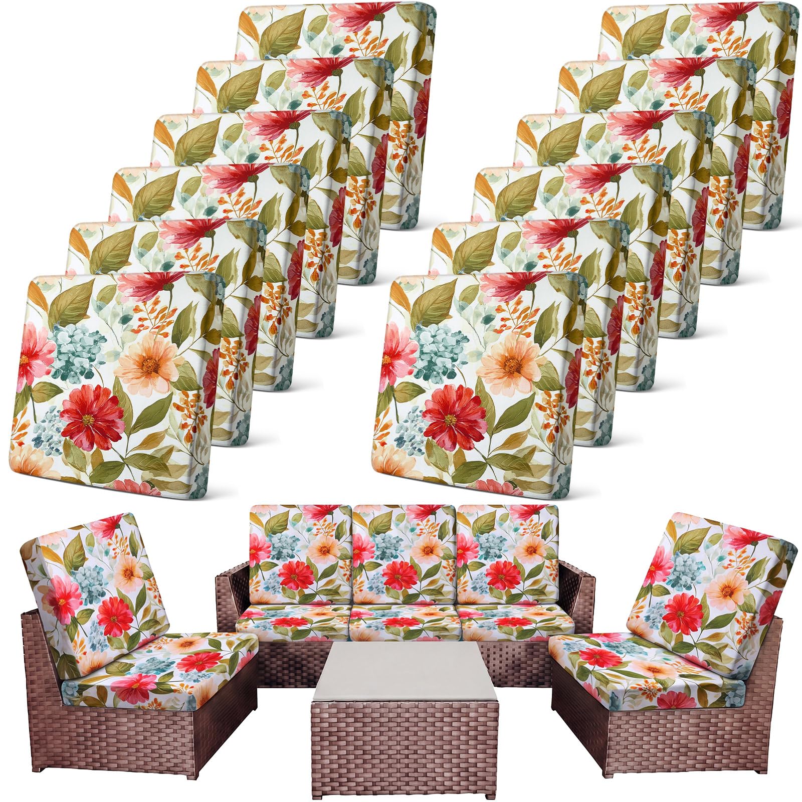 Newwiee front view of pastel garden floral pack showing coordinated set benefit