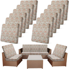 Newwiee front view of red paisley cover set showing fitted look and protection