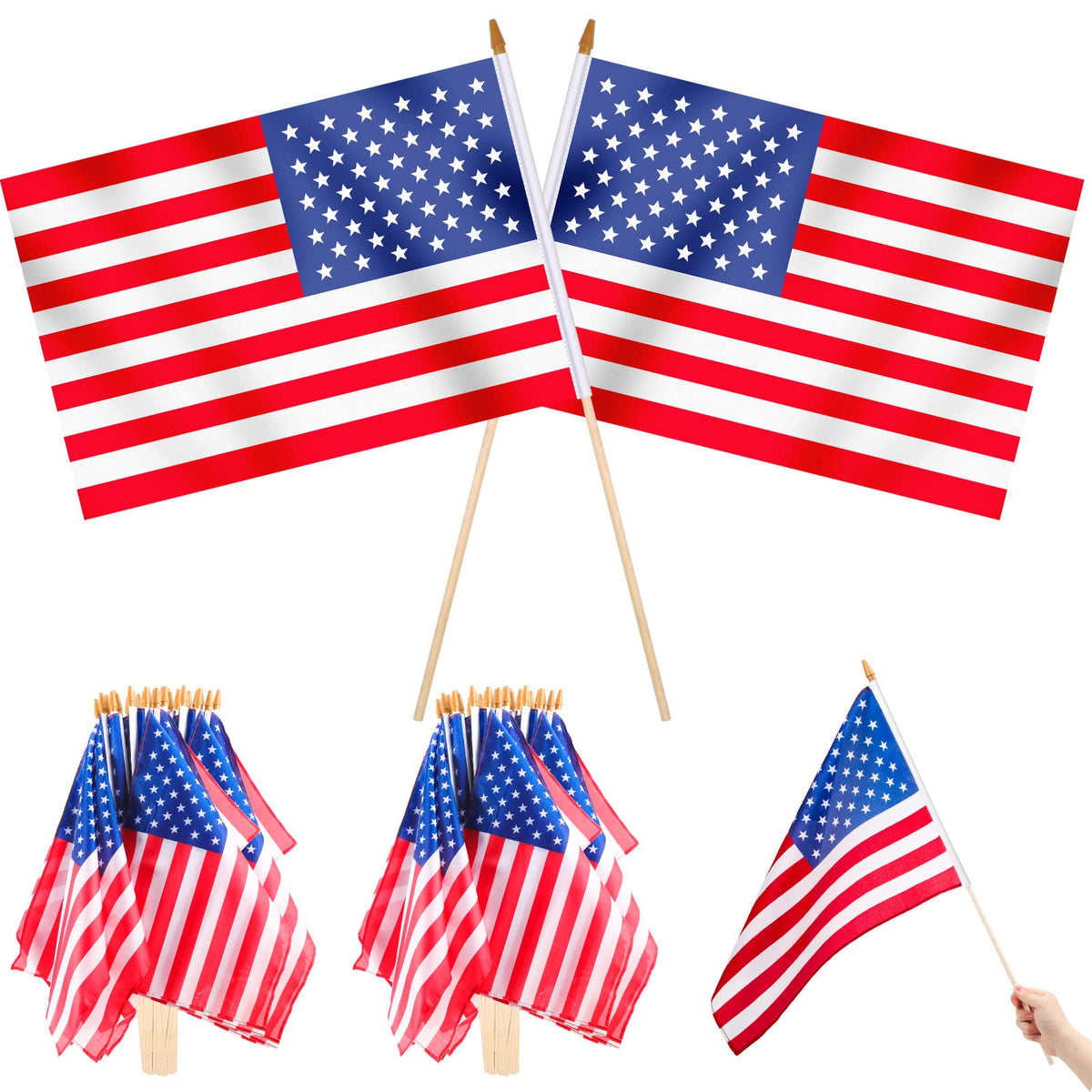 Newwiee front packaging showing 24-count flags, perfect for events