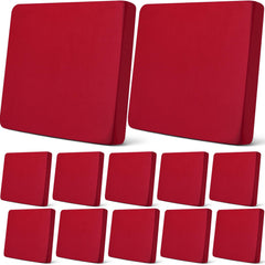 Newwiee front view of wine red cushion cover set showing neat fit and protection