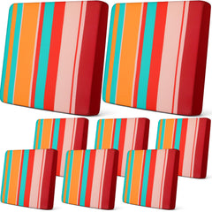 Newwiee front view of eight colorful cushion covers showing fresh look and protection