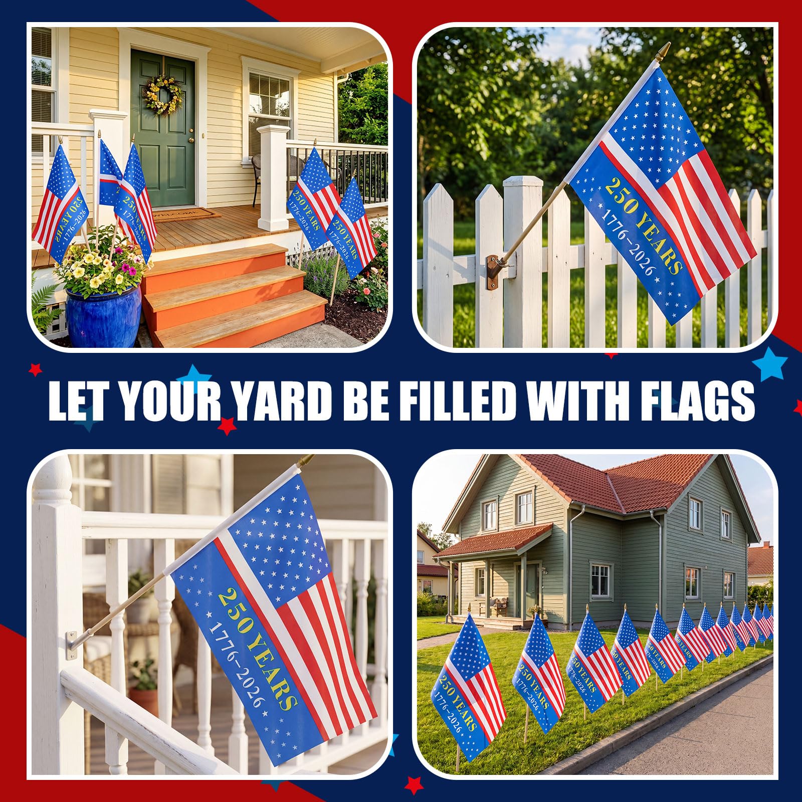 Newwiee handheld flag waved at parade illustrating easy grip and motion