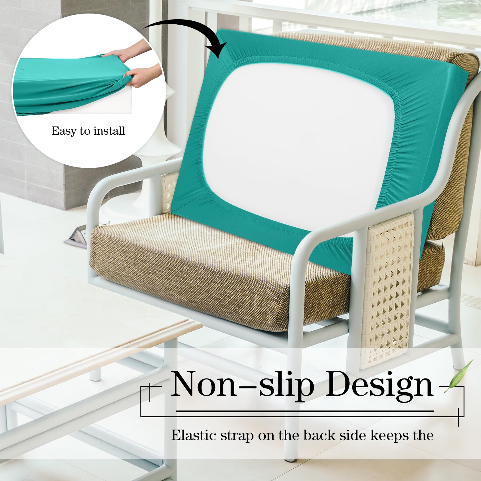 Newwiee lifestyle shot on covered patio portraying coordinated durable styling